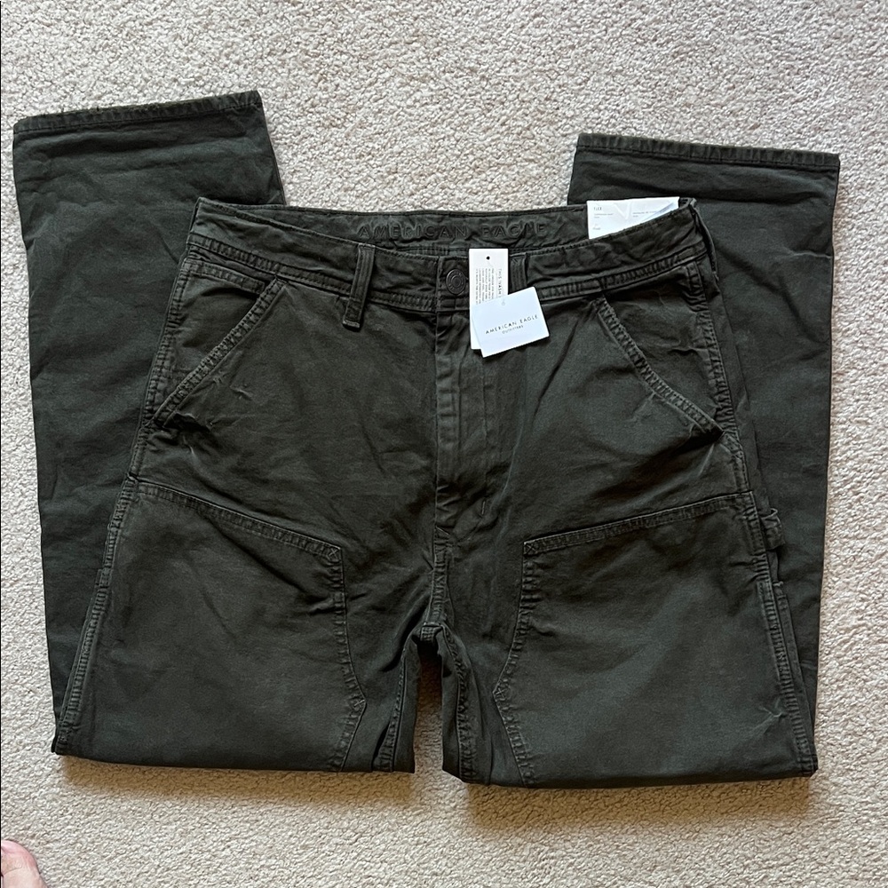Men's Dark Green American Eagle Carpenter Jeans. NWT! Size 31/32